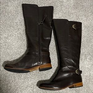UGG Dark Brown Leather Riding Boots